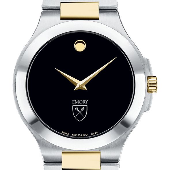 Emory Men's Movado Collection Two-Tone Watch with Black Dial - Image 1
