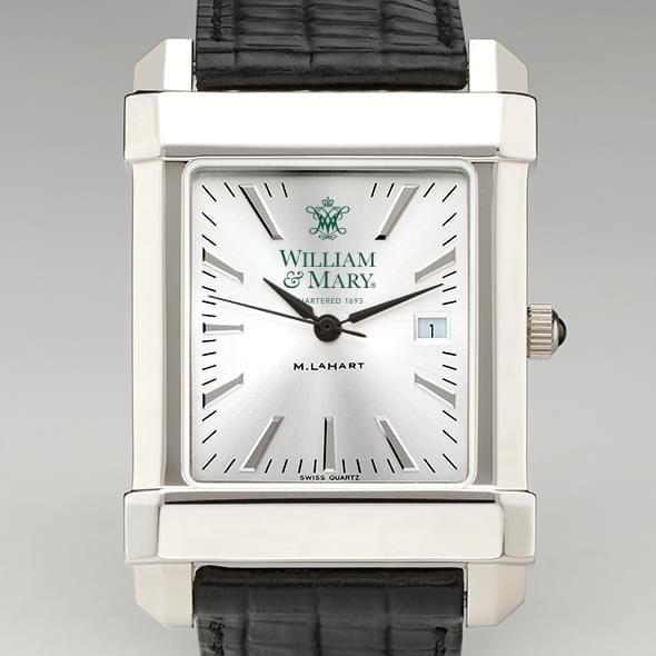 William & Mary Men's Collegiate Watch with Leather Strap - Image 1