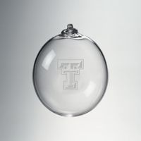 Texas Tech Glass Ornament by Simon Pearce