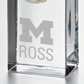 Michigan Ross Tall Glass Desk Clock by Simon Pearce - Image 2