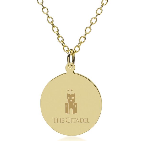 Citadel 18K Gold Pendant & Chain - Image 1