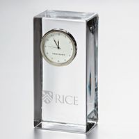Rice Tall Glass Desk Clock by Simon Pearce