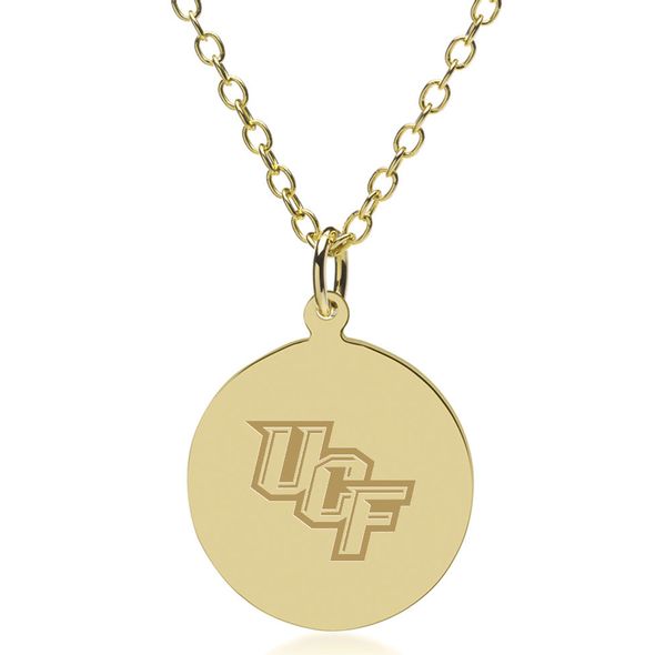 UCF 18K Gold Pendant & Chain - Image 1
