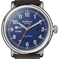 NYU Stern Shinola Watch, The Runwell Automatic 45mm Royal Blue Dial