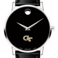 Georgia Tech Men's Movado Museum with Leather Strap - Image 1