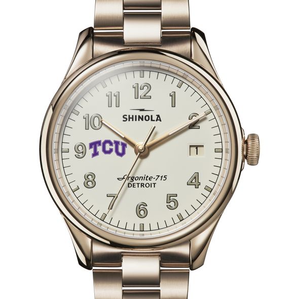 TCU Shinola Watch, The Vinton 38mm Ivory Dial - Image 1