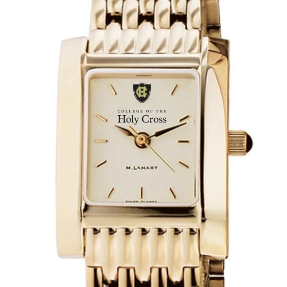 Holy Cross Women's Gold Quad Watch with Bracelet