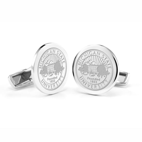 Michigan State University Cufflinks in Sterling Silver