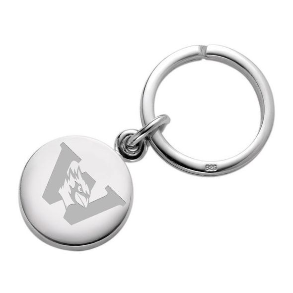 Wesleyan Sterling Silver Insignia Key Ring - Image 1