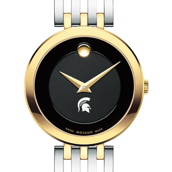Michigan State University Women's Movado Esparanza Two-Tone Museum with Bracelet