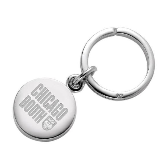 Chicago Booth Sterling Silver Insignia Key Ring - Image 1