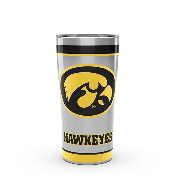Iowa 20 oz. Stainless Steel Tervis Tumblers with Hammer Lids - Set of 2 - Image 1