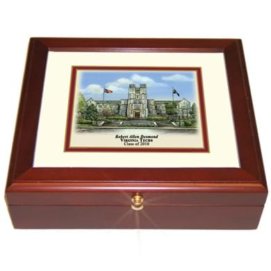 Virginia Tech Eglomise Desk Box