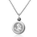 Florida State University Necklace with Charm in Sterling Silver - Image 1