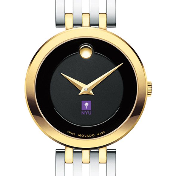 New York University Women's Movado Esparanza Two-Tone Museum with Bracelet