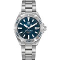 click to view Berkeley Haas Men's TAG Heuer Steel Aquaracer with Blue Dial - Image 2