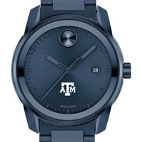 Texas A&M University Men's Movado BOLD Blue Ion with Date Window