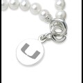 University of Miami Pearl Bracelet with Sterling Silver Charm - Image 2