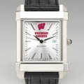 Wisconsin Men's Collegiate Watch with Leather Strap - Image 1