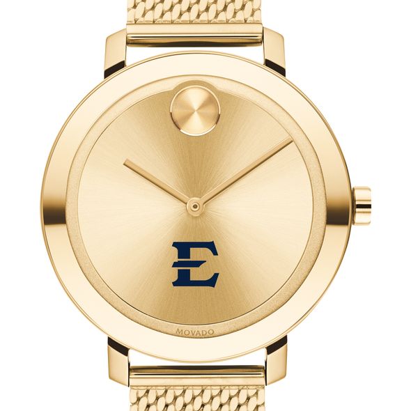 East Tennessee State Women's Movado Bold Gold with Mesh Bracelet - Image 1