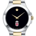 Brown Men's Movado Collection Two-Tone Watch with Black Dial - Image 1