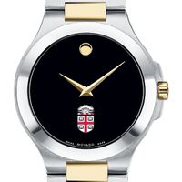 Brown Men's Movado Collection Two-Tone Watch with Black Dial