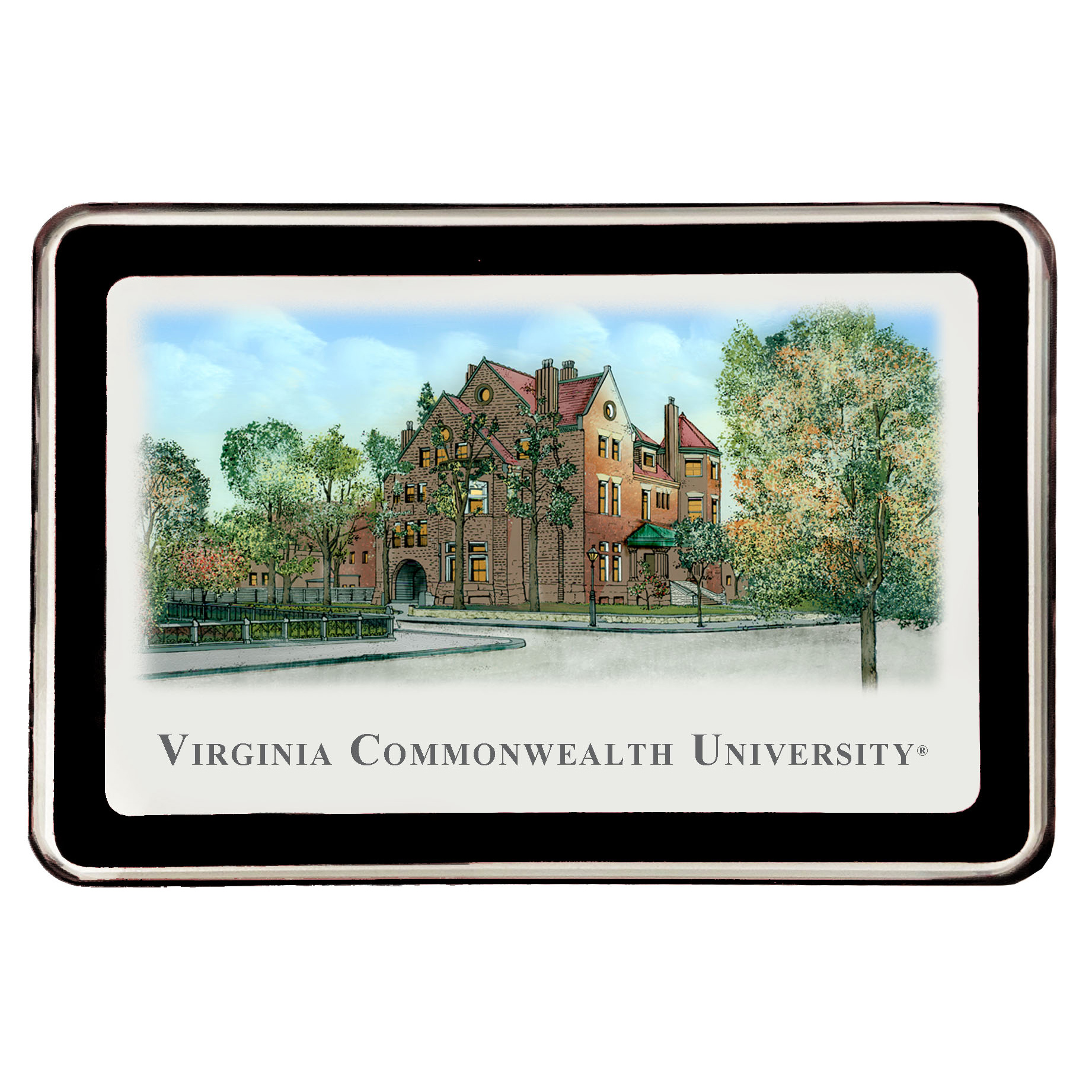 VCU Eglomise Paperweight