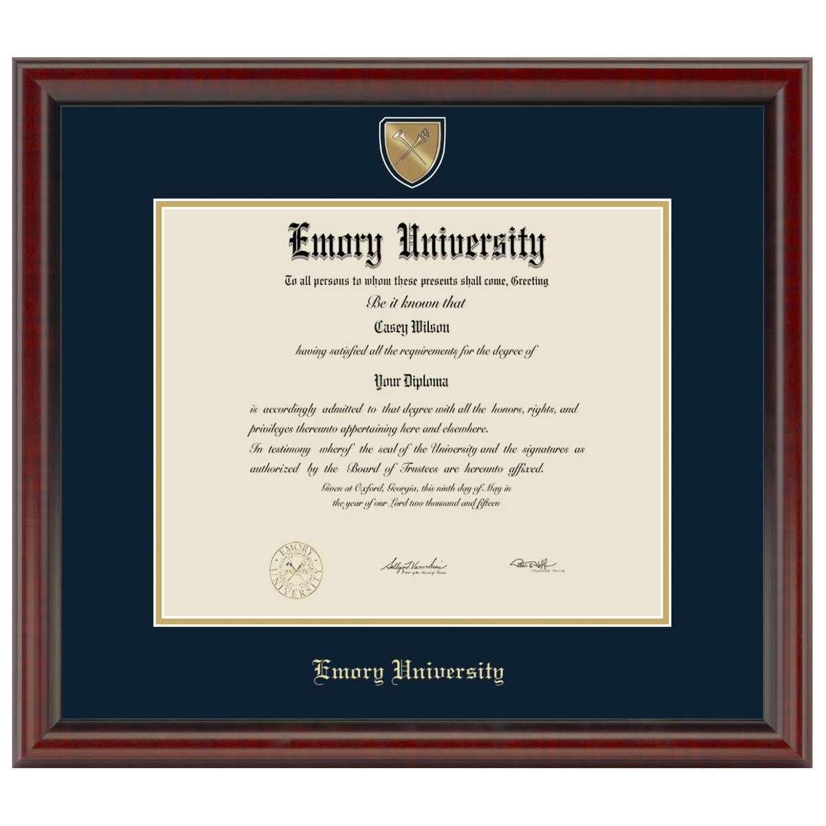 Official Emory Diploma Frame, the Masterpiece Graduation Gift Selection