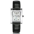 Women's Mother of Pearl Quad Watch with Diamonds & Leather Strap - Image 1