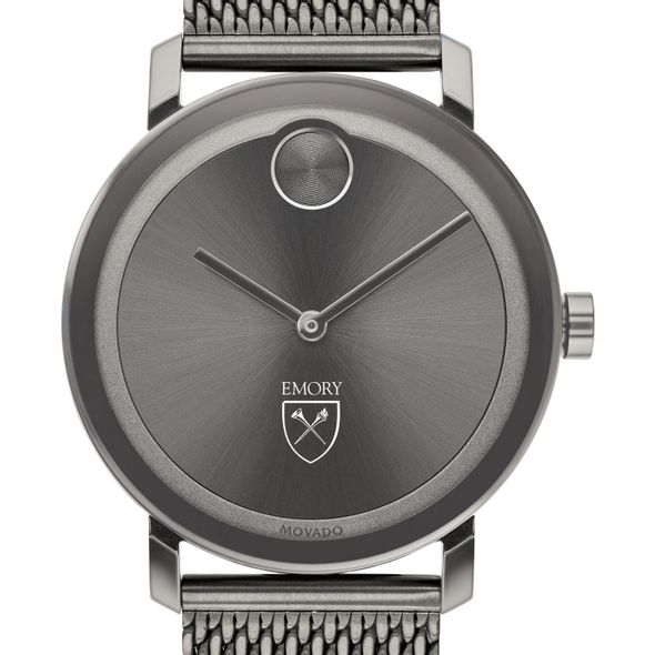 Emory University Men's Movado BOLD Gunmetal Grey with Mesh Bracelet