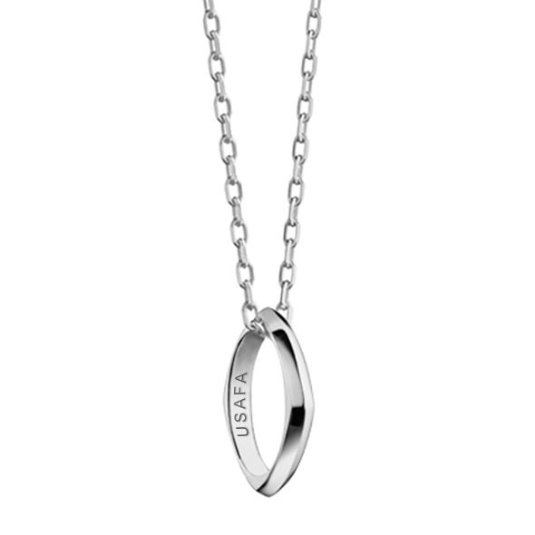 US Air Force Academy Monica Rich Kosann Poesy Ring Necklace in Silver - Image 1