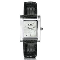Delta Delta Delta Women's Mother of Pearl Quad Watch with Leather Strap