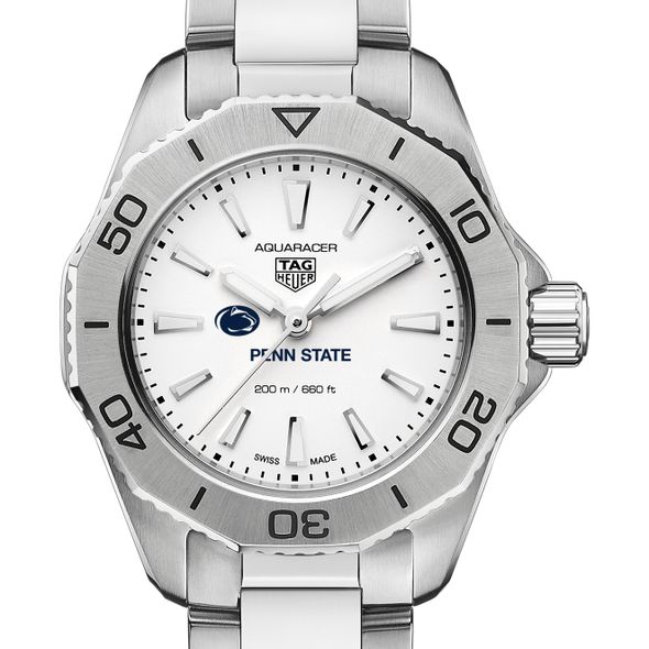 Penn State Women's TAG Heuer Steel Aquaracer with Silver Dial - Image 1