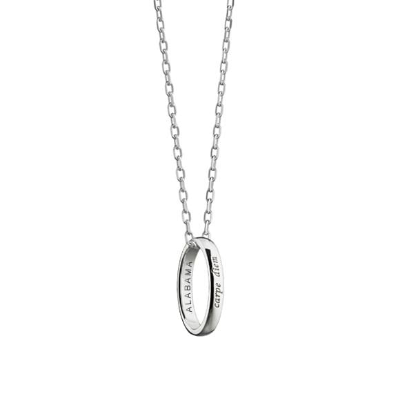 Alabama Monica Rich Kosann "Carpe Diem" Poesy Ring Necklace in Silver