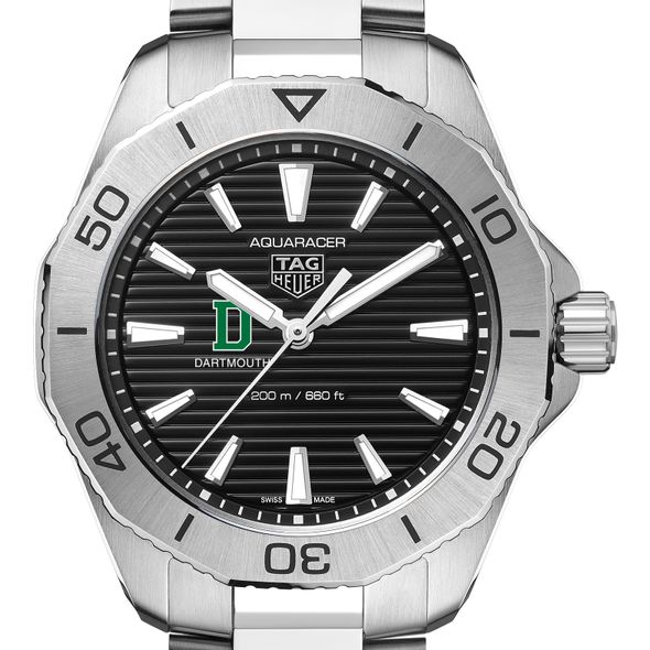 Dartmouth Men's TAG Heuer Steel Aquaracer with Black Dial - Image 1