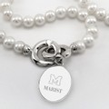 Marist Pearl Necklace with Sterling Silver Charm - Image 2