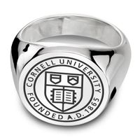Cornell Sterling Silver Round Signet Ring