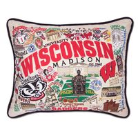 Wisconsin Embroidered Pillow