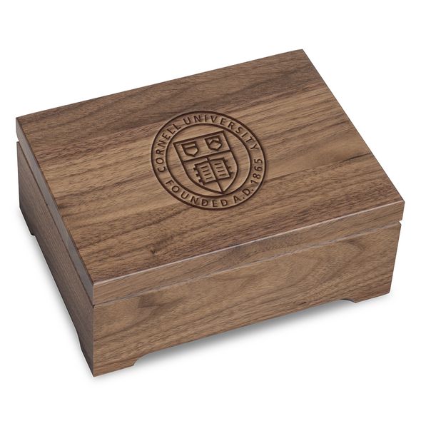 Cornell University Solid Walnut Desk Box - Image 1
