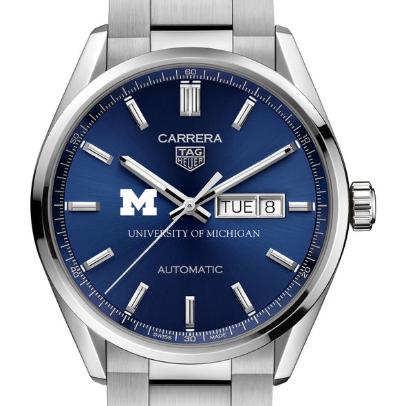 Michigan Men's TAG Heuer Carrera with Blue Dial & Day-Date Window - Image 1
