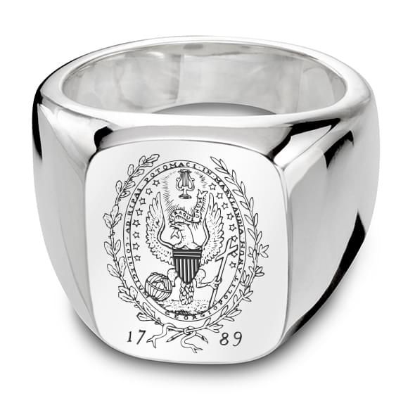 Georgetown Sterling Silver Rectangular Cushion Ring - Image 1