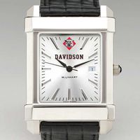 Davidson College Men's Collegiate Watch with Leather Strap