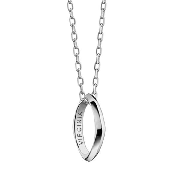 University of Virginia Monica Rich Kosann Poesy Ring Necklace in Silver - Image 1