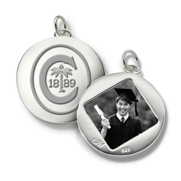 Clemson Monica Rich Kosann Round Charm in Silver