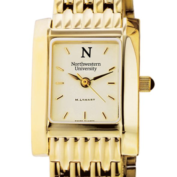 Northwestern Women's Gold Quad Watch with Bracelet