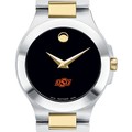Oklahoma State Women's Movado Collection Two-Tone Watch with Black Dial - Image 1