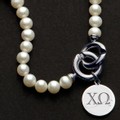Chi Omega Pearl Necklace with Sterling Silver Charm - Image 2