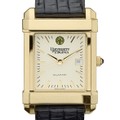 UVA Men's Gold Quad Watch with Leather Strap - Image 1