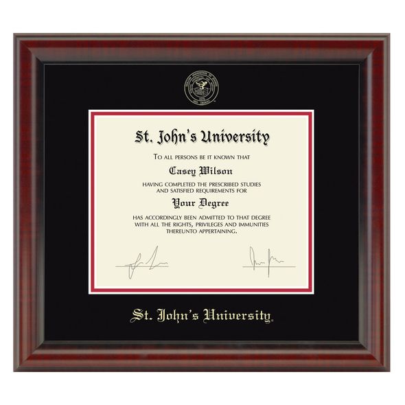 St. John's University Juris Doctor Diploma Frame, the Fidelitas - Image 1