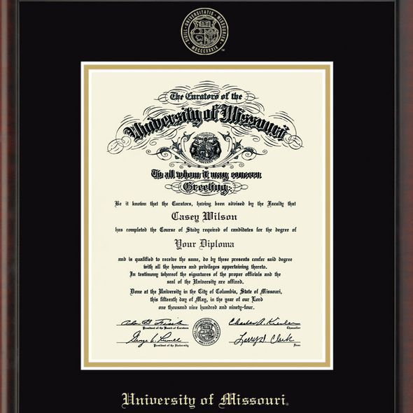 Official University Of Missouri Bachelors/Masters Diploma Frame, The ...